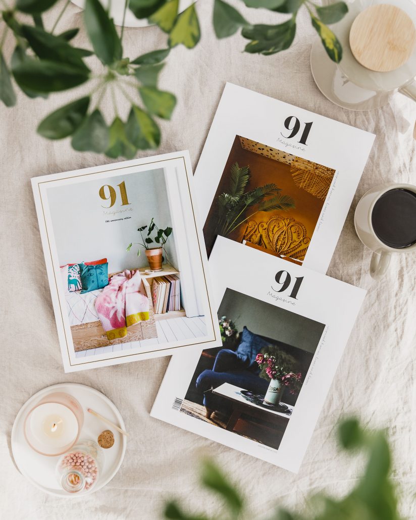 91 Magazine is an independent interiors & lifestyle magazine. founded by editor Caroline Rowland.