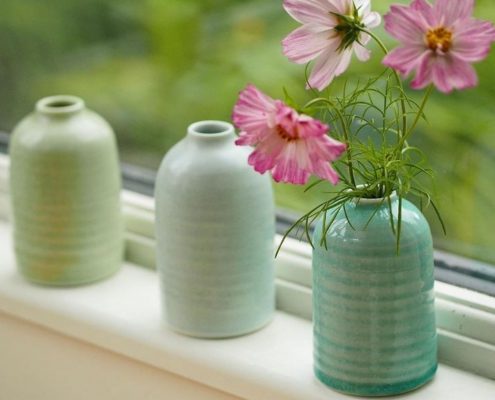 Hand Thrown ceramic vases by Katie Robbins.