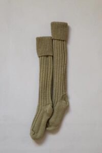 Naturally dyed wool socks by Kathryn Davey - Sustainable gift guide by Curly Carrot Pinterest marketing